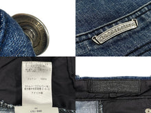 画像をギャラリービューアに読み込む, CHROME HEARTS クロムハーツ デニムカーペンターカットオフショートパンツ インディゴ シルバー925 サイズ30 美品 中古 4c067645