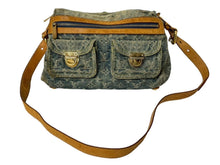 画像をギャラリービューアに読み込む, LouisVuitton ルイヴィトン バギーPM ショルダーバッグ M95049 モノグラムデニム ヌメ革 ブルー ゴールド 良品 中古 4c067651