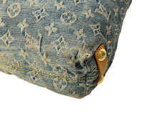 画像をギャラリービューアに読み込む, LouisVuitton ルイヴィトン バギーPM ショルダーバッグ M95049 モノグラムデニム ヌメ革 ブルー ゴールド 良品 中古 4c067651