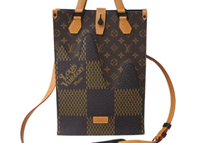 極美品 LOUIS VUITTON ルイヴィトン NIGO ニゴ― ダミエ ジャイアント モノグラム 2WAY トートバッグ N40355 中古 4c067656