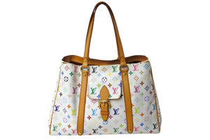 LOUIS VUITTON ルイヴィトン オーレリアGM トートバッグ M40100 モノグラム マルチカラー ゴールド金具 美品 中古 4c067657