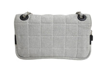 Load image into Gallery viewer, CHANEL シャネル スポーツライン チェーンショルダーバッグ マトラッセ 9番台 コットン グレー マットシルバー金具 美品 中古 4c067660