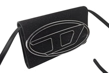 画像をギャラリービューアに読み込む, 新品未使用 DIESEL ディーゼル 1DR WALLET STRAP X09809 P0787 レザー ブラック シルバー 2WAYバッグ 中古 4c067664