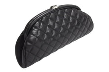 画像をギャラリービューアに読み込む, CHANEL シャネル マトラッセ クラッチバッグ セカンドバッグ がま口 ラムスキン 15番台 ブラック シルバー金具 美品 中古 4c067670