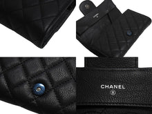 Load image into Gallery viewer, 極美品 CHANEL シャネル マトラッセチェーンウォレット 長財布 キャビアスキン 21番台 ブラック 中古 4c067683