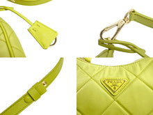 画像をギャラリービューアに読み込む, 極美品 PRADA プラダ Re-Edition リエディション 1995 Re-Nylon リナイロン イエローグリーン ミニバッグ 中古 4c067688