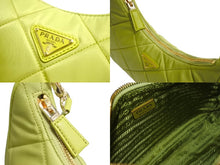 画像をギャラリービューアに読み込む, 極美品 PRADA プラダ Re-Edition リエディション 1995 Re-Nylon リナイロン イエローグリーン ミニバッグ 中古 4c067688