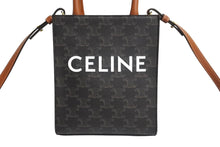 Load image into Gallery viewer, 極美品 Celine セリーヌ トリオンフ ミニバーティカルカバ ブラウン PVC×レザー 194372BZK W-A1-2292 中古 4c067691