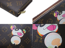 画像をギャラリービューアに読み込む, LOUIS VUITTON ルイ ヴィトン × 村上隆 コラボ 長財布 M61729 パンダ ポルトモネジップ モノグラムキャンバス 美品 中古 4c067703