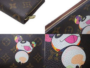 LOUIS VUITTON ルイ ヴィトン × 村上隆 コラボ 長財布 M61729 パンダ ポルトモネジップ モノグラムキャンバス 美品 中古 4c067703