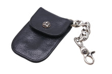 Load image into Gallery viewer, Chrome Hearts クロムハーツ 2024年 KEYCASE CRASSIC CHAIN レザーケース付きシルバーキーチェーン 101.5g 美品 中古 4c067715