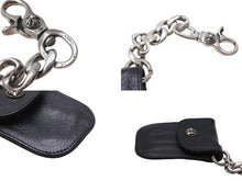 Load image into Gallery viewer, Chrome Hearts クロムハーツ 2024年 KEYCASE CRASSIC CHAIN レザーケース付きシルバーキーチェーン 101.5g 美品 中古 4c067715