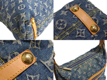 Load image into Gallery viewer, LOUIS VUITTON ルイ ヴィトン バギーGM ショルダーバッグ M95048 モノグラムデニム ブルー ベージュ 美品 中古 4c067722