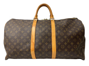 LOUIS VUITTON ルイヴィトン キーポル55 M41424 ボストンバッグ モノグラムキャンバス ブラウン 美品 中古 4c067723