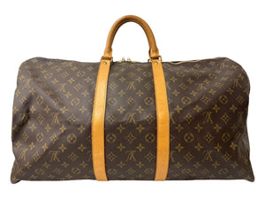 LOUIS VUITTON ルイヴィトン キーポル55 M41424 ボストンバッグ モノグラムキャンバス ブラウン 美品 中古 4c067723