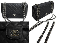 Load image into Gallery viewer, 新品同様 CHANEL シャネル マトラッセ30 チェーンショルダーバッグ ココマーク 15番台 キャビアスキン シルバー金具 ブラック 中古 4c067724