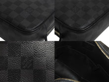 画像をギャラリービューアに読み込む, 極美品 Louis Vuitton ルイヴィトン ダミエグラフィット トゥルース トワレットGM N47521 セカンドバッグ ポーチ ブラック 中古 4c067725
