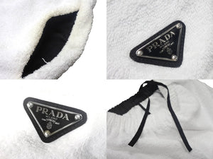 PRADA Prada shorts P292E S212 1ZR3 size 40 triangle logo white cotton pile good used 4c067729