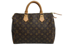 画像をギャラリービューアに読み込む, LOUIS VUITTON ルイヴィトン スピーディ30 ハンドバッグ M41526 旧型 モノグラム PVC レザー ゴールド金具 ブラウン 美品 中古 4c067734