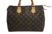 画像をギャラリービューアに読み込む, LOUIS VUITTON ルイヴィトン スピーディ30 ハンドバッグ M41526 旧型 モノグラム PVC レザー ゴールド金具 ブラウン 美品 中古 4c067734
