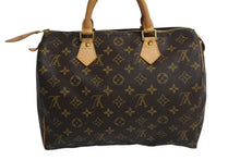 画像をギャラリービューアに読み込む, LOUIS VUITTON ルイヴィトン スピーディ30 ハンドバッグ M41526 旧型 モノグラム PVC レザー ゴールド金具 ブラウン 美品 中古 4c067734