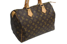 画像をギャラリービューアに読み込む, LOUIS VUITTON ルイヴィトン スピーディ30 ハンドバッグ M41526 旧型 モノグラム PVC レザー ゴールド金具 ブラウン 美品 中古 4c067734