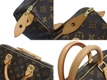 画像をギャラリービューアに読み込む, LOUIS VUITTON ルイヴィトン スピーディ30 ハンドバッグ M41526 旧型 モノグラム PVC レザー ゴールド金具 ブラウン 美品 中古 4c067734