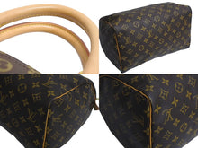 画像をギャラリービューアに読み込む, LOUIS VUITTON ルイヴィトン スピーディ30 ハンドバッグ M41526 旧型 モノグラム PVC レザー ゴールド金具 ブラウン 美品 中古 4c067734