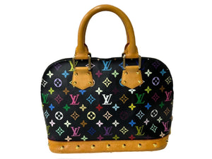 LOUIS VUITTON ルイヴィトン モノグラムマルチカラー アルマ ハンドバッグ M92646 ゴールド金具 ブラック 美品 中古 4c067737