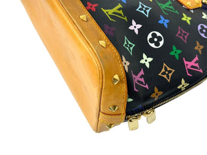 LOUIS VUITTON ルイヴィトン モノグラムマルチカラー アルマ ハンドバッグ M92646 ゴールド金具 ブラック 美品 中古 4c067737