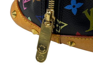 LOUIS VUITTON ルイヴィトン モノグラムマルチカラー アルマ ハンドバッグ M92646 ゴールド金具 ブラック 美品 中古 4c067737