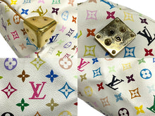 Load image into Gallery viewer, LOUIS VUITTON ルイヴィトン スピーディ30 ハンドバッグ M92643 ゴールド金具 ホワイト マルチカラー 美品 中古 4c067752