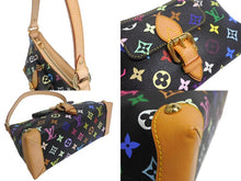 Load image into Gallery viewer, LOUIS VUITTON ルイヴィトン モノグラムマルチカラー エライザ ワンショルダーバッグ M40099 ブラック 村上隆 ゴールド金具 美品 中古 4c067753