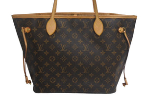 極美品 Louis Vuitton ルイヴィトン モノグラム ネヴァーフルMM M40995 ポーチ付き ブラウン PVC レザー 中古 4c067754