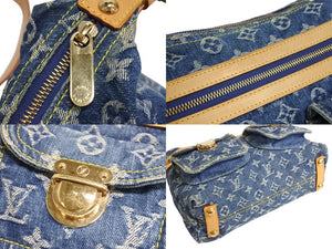 LOUIS VUITTON ルイヴィトン バギーPM ショルダーバッグ M95049 モノグラムデニム ゴールド金具 ブルー 美品 中古 4c067756