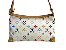 画像をギャラリービューアに読み込む, LOUIS VUITTON ルイヴィトン モノグラムマルチカラー エライザ ショルダーバッグ M40098 村上隆 ホワイト 美品 中古 4c067758