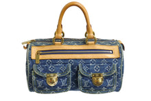 画像をギャラリービューアに読み込む, LOUIS VUITTON ルイヴィトン ハンドバッグ ネオスピーディ M95019 モノグラムデニム ゴールド金具 美品 中古 4c067762