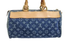 画像をギャラリービューアに読み込む, LOUIS VUITTON ルイヴィトン ハンドバッグ ネオスピーディ M95019 モノグラムデニム ゴールド金具 美品 中古 4c067762