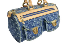 画像をギャラリービューアに読み込む, LOUIS VUITTON ルイヴィトン ハンドバッグ ネオスピーディ M95019 モノグラムデニム ゴールド金具 美品 中古 4c067762