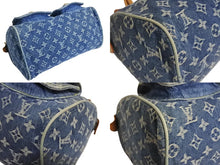 画像をギャラリービューアに読み込む, LOUIS VUITTON ルイヴィトン ハンドバッグ ネオスピーディ M95019 モノグラムデニム ゴールド金具 美品 中古 4c067762