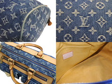 画像をギャラリービューアに読み込む, LOUIS VUITTON ルイヴィトン ハンドバッグ ネオスピーディ M95019 モノグラムデニム ゴールド金具 美品 中古 4c067762