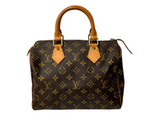 画像をギャラリービューアに読み込む, LOUIS VUITTON ルイヴィトン スピーディ25 ハンドバッグ M41109 旧型 モノグラム PVC レザー ゴールド金具 ブラウン 美品 中古 4c067767
