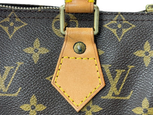 LOUIS VUITTON ルイヴィトン スピーディ30 ハンドバッグ M41526 旧型 モノグラム PVC レザー ゴールド金具 ブラウン 美品 中古 4c067767