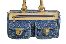 Load image into Gallery viewer, LOUIS VUITTON ルイヴィトン ハンドバッグ ネオスピーディ M95019 モノグラムデニム ゴールド金具 ブルー 美品 中古 4c067773