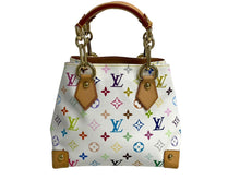 Load image into Gallery viewer, LOUIS VUITTON ルイヴィトン オードラ ブロン ハンドバッグ PVC ヌメ革 M40047 ゴールド金具 ホワイト マルチカラー 美品 中古 4c067778