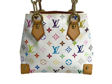 Load image into Gallery viewer, LOUIS VUITTON ルイヴィトン オードラ ブロン ハンドバッグ PVC ヌメ革 M40047 ゴールド金具 ホワイト マルチカラー 美品 中古 4c067778