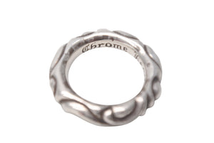 CHROME HEARTS クロムハーツ スクロール バンド リング ロゴ アクセサリー 小物 シルバー シルバー925 17号 11.2g 美品 中古 4c067800