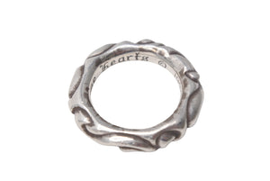 CHROME HEARTS クロムハーツ スクロール バンド リング ロゴ アクセサリー 小物 シルバー シルバー925 17号 11.2g 美品 中古 4c067800