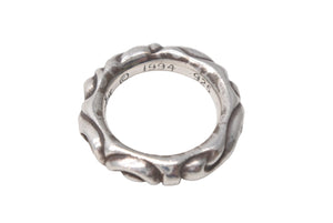 CHROME HEARTS クロムハーツ スクロール バンド リング ロゴ アクセサリー 小物 シルバー シルバー925 17号 11.2g 美品 中古 4c067800