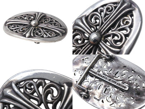 CHROME HEARTS クロムハーツ BUCKL OVAL CROSS1.5 1.5クラシック オーバルクロス バックル 重量114g シルバー925 美品 中古 4c067809